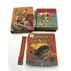 Lot Of 3 The Big Little Books Believe It Or Not! by Ripley Hardcover Sir Lancelo
